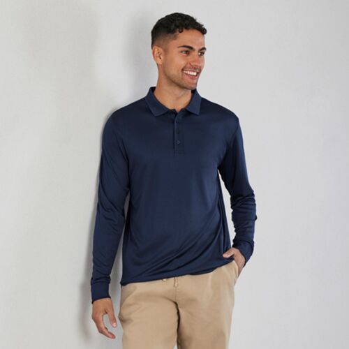 Mens Action Long Sleeve Polo Thumbnail