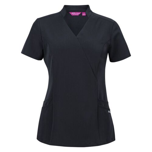 Womens NU Mandarin Collar Scrub Top Thumbnail
