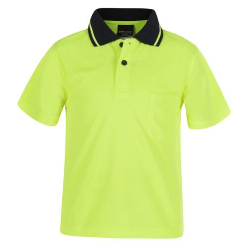 Kids Hi Vis Non Cuff  Traditional Polo Thumbnail