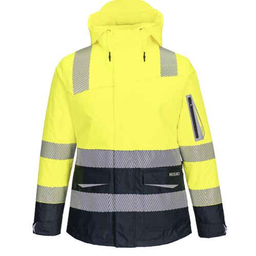 Huski Hi-Vis Womens Contrast Rain Jacket Thumbnail