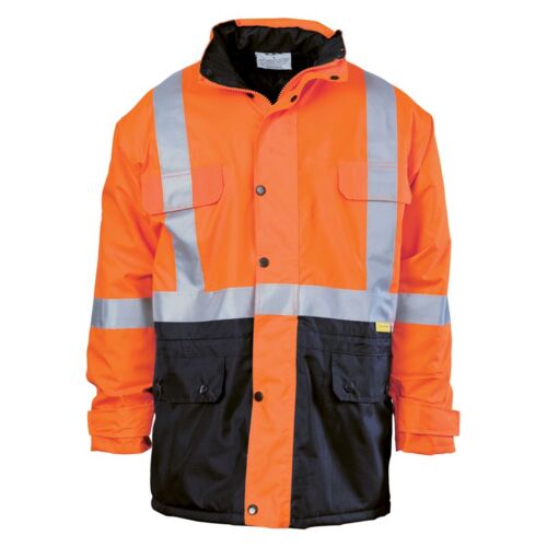 Hi Vis Two Tone Quilted Jacket with 3M R/Tape Thumbnail