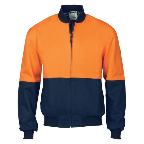 Mens HiVis Two Tone Cotton Bomber Jacket Thumbnail