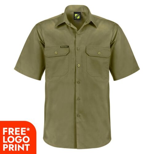 Mens Lightweight Short Sleeve Vented Cotton Drill Shirt Thumbnail